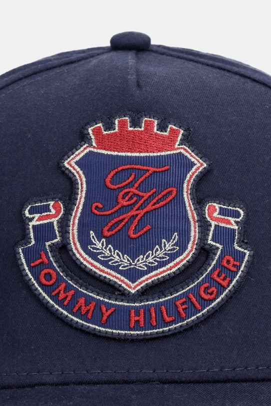 Tommy Hilfiger čiapka so šiltom pánska bavlnená AM0AM14104 tmavomodrá SS26