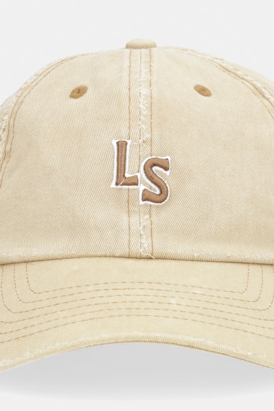 Levi's czapka z daszkiem bawełniana LS MONOGRAM 004BS.0006 beżowy SS26