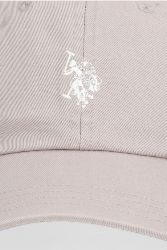 U.S. Polo Assn. czapka z daszkiem bawełniana OUTLINE DHM WASHED CASUAL MUP3426 brązowy SS26