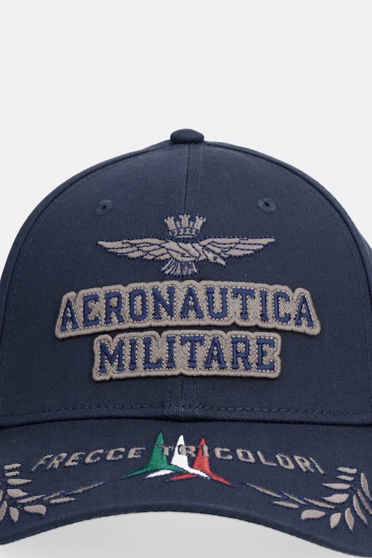 Aeronautica Militare czapka z daszkiem bawełniana HA1104UCT02261 granatowy SS26