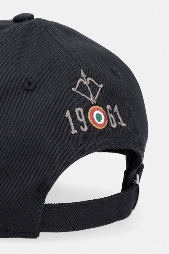 Akcesoria Aeronautica Militare czapka z daszkiem bawełniana HA1104UCT02261 czarny