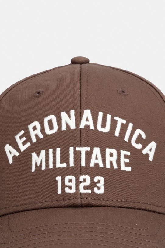 Aeronautica Militare czapka z daszkiem bawełniana HA1241UCT02261 brązowy SS26