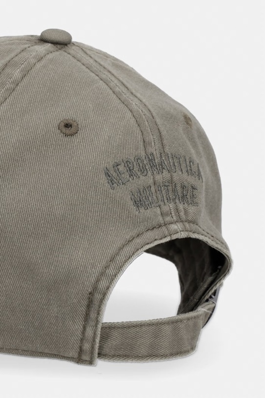 Akcesoria Aeronautica Militare czapka z daszkiem bawełniana HA1244UCT02476 zielony