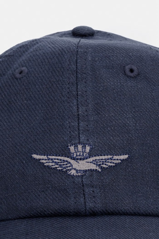 Aeronautica Militare czapka z daszkiem męska lniana HA1245UCT04293 granatowy SS26