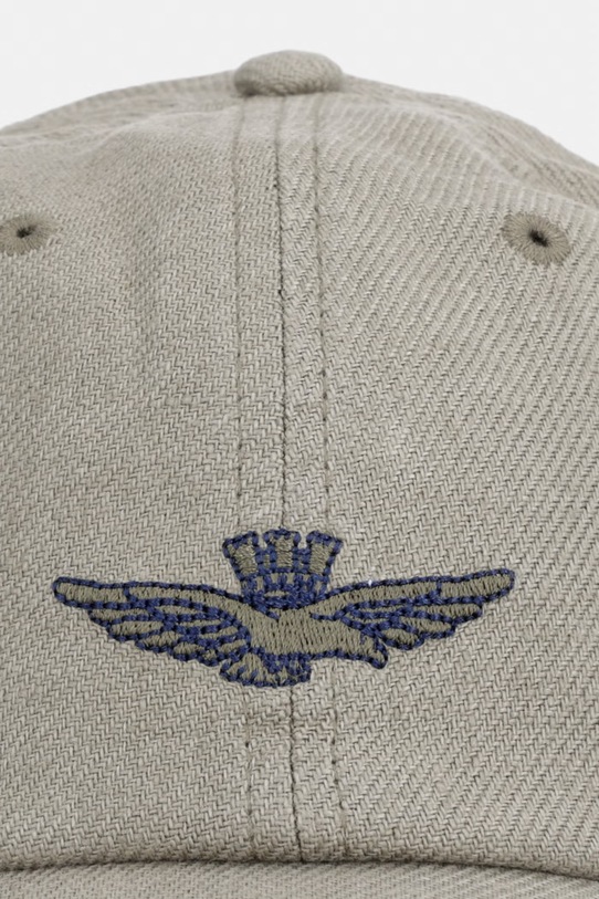 Aeronautica Militare czapka z daszkiem męska lniana HA1245UCT04293 zielony SS26