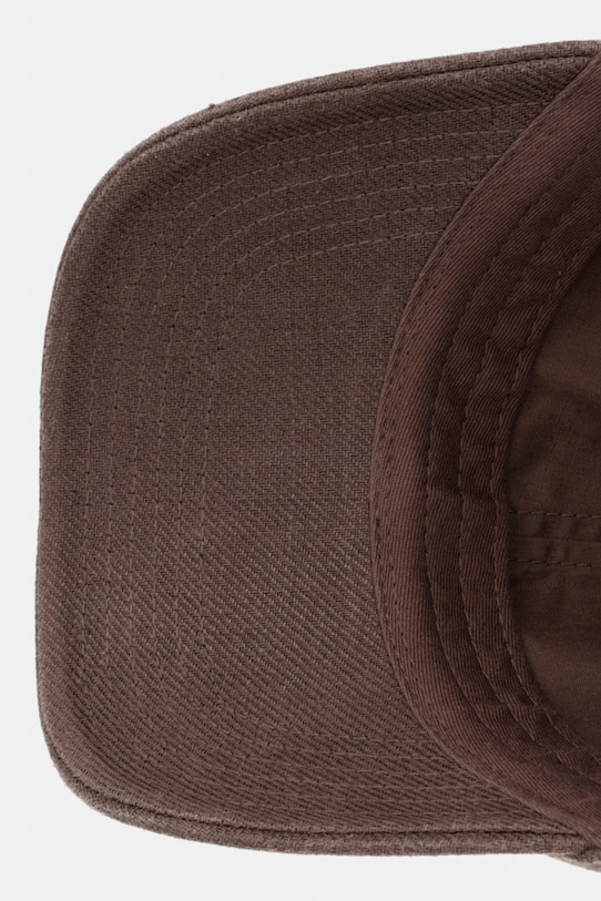 Aeronautica Militare czapka z daszkiem męska lniana brązowy HA1245UCT04293