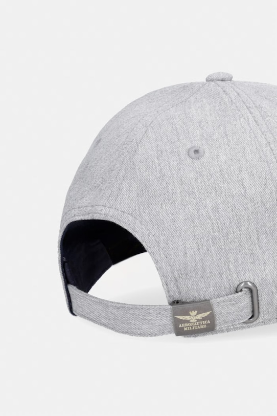 Akcesoria Aeronautica Militare czapka z daszkiem bawełniana HA1246UCT02261 szary
