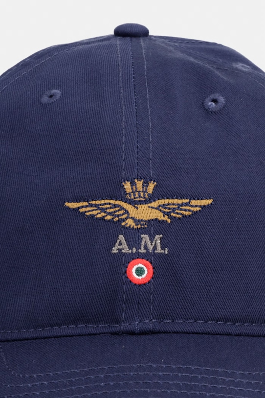 Aeronautica Militare czapka z daszkiem bawełniana HA1246UCT02261 granatowy SS26