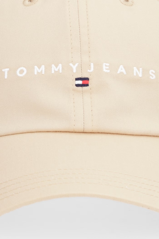 Tommy Jeans Καπέλο με γείσο ανδρικό βαμβακερό AM0AM14198 μπεζ SS26