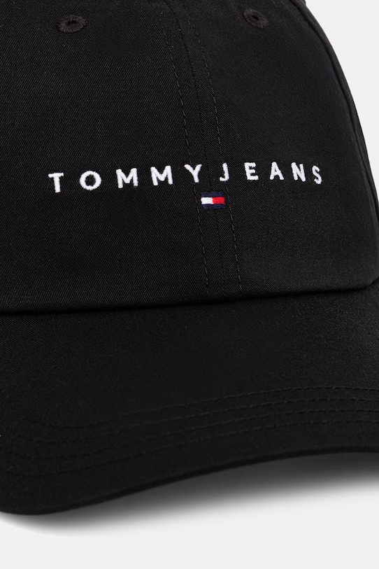 Tommy Jeans czapka z daszkiem męska bawełniana AM0AM14198 czarny SS26
