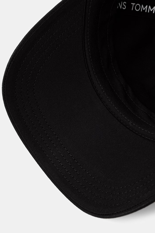Tommy Jeans czapka z daszkiem męska bawełniana czarny AM0AM14198