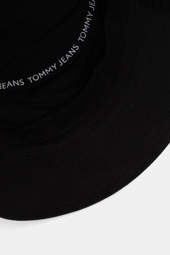 Tommy Jeans καπέλο bucket Ανδρικό βαμβακερό μαύρο AM0AM14201