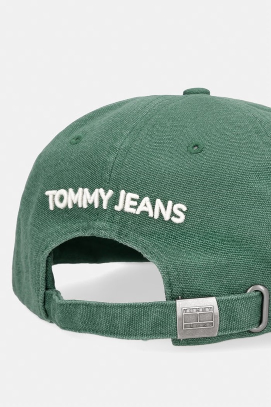 Αξεσουάρ Tommy Jeans καπέλο με γείσο ανδρικό βαμβακερό AM0AM14207 πράσινο