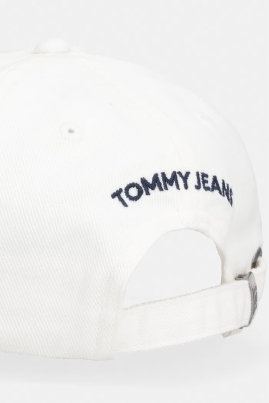 Αξεσουάρ Tommy Jeans Καπέλο μπέιζμπολ Ανδρικό βαμβακερό AM0AM14266 λευκό