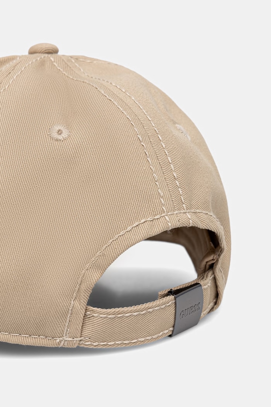 Akcesoria Guess czapka bejsbolowa męska bawełniana AM9613.POL01 beżowy