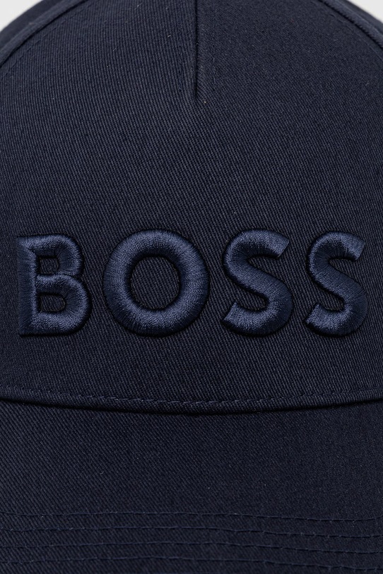 BOSS czapka z daszkiem bawełniana Boss 50556418 granatowy SS26