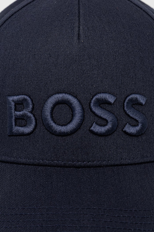 BOSS czapka z daszkiem bawełniana Boss 50556418 granatowy SS26