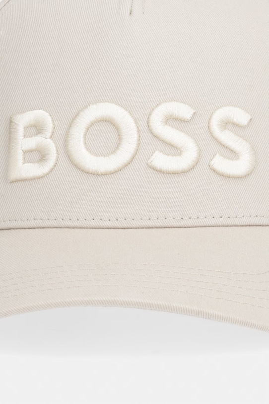 BOSS czapka z daszkiem bawełniana Boss 50556418 beżowy SS26