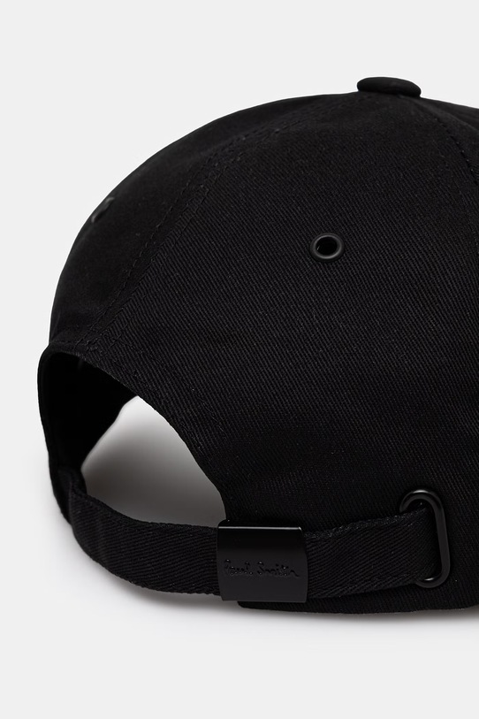 Akcesoria Paul Smith PS HAPPY czapka z daszkiem bawełniana męska M1A.987DT.U945 czarny