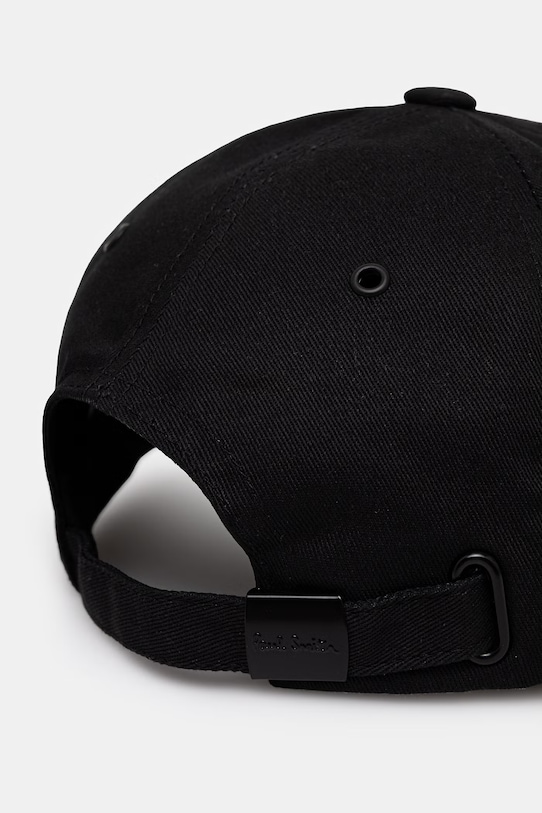 Akcesoria Paul Smith PS HAPPY czapka z daszkiem bawełniana męska M1A.987DT.U945 czarny