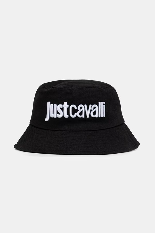 Just Cavalli bucket hat męski bawełniany czarny 80QAZK3A.ZG192