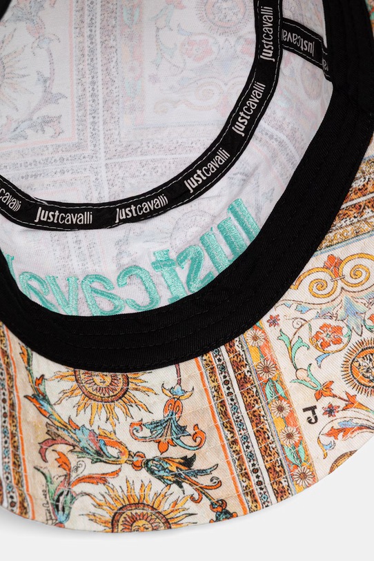 Just Cavalli kapelusz damski bawełniany beżowy 80QAZK3A.ZG407