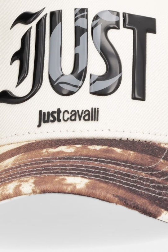 Just Cavalli czapka bejsbolowa męska bawełniana 80QAZK80.ZG318 beżowy SS26