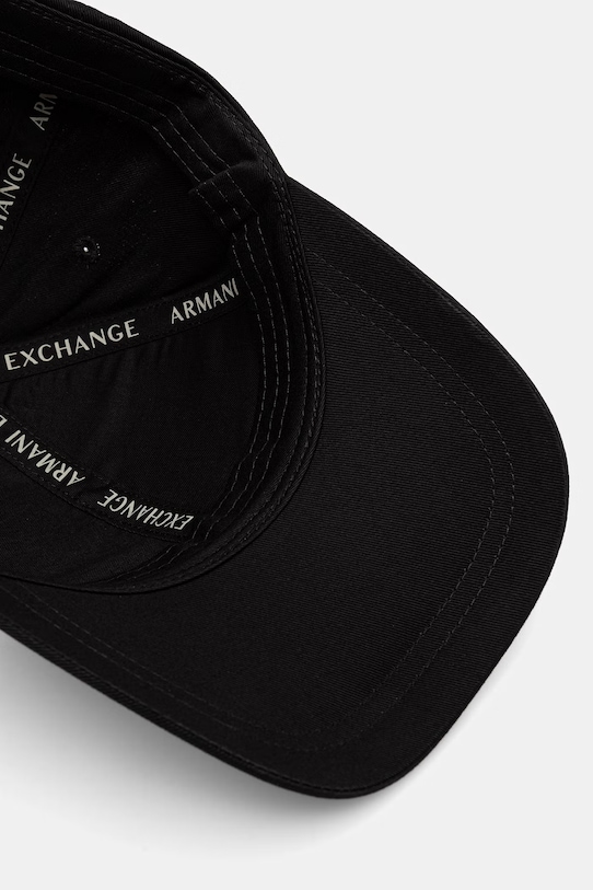 Armani Exchange czapka bejsbolówka męska bawełniana czarny XM002551.AF15502