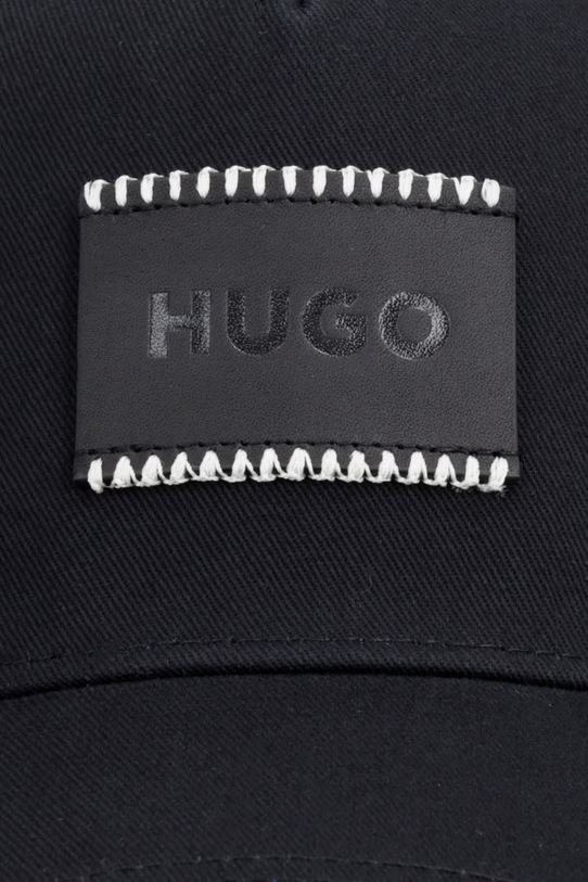 HUGO καπέλο με γείσο ανδρικό βαμβακερό Jude-SL 50560442 μαύρο SS26