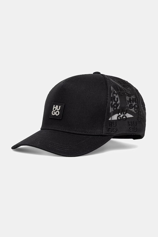 HUGO καπέλο trucker ανδρικό βαμβακερό Marsel-Trucker-SL μαύρο 50560454