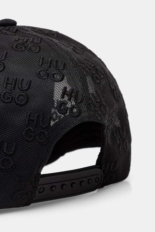 Αξεσουάρ HUGO καπέλο trucker ανδρικό βαμβακερό Marsel-Trucker-SL 50560454 μαύρο