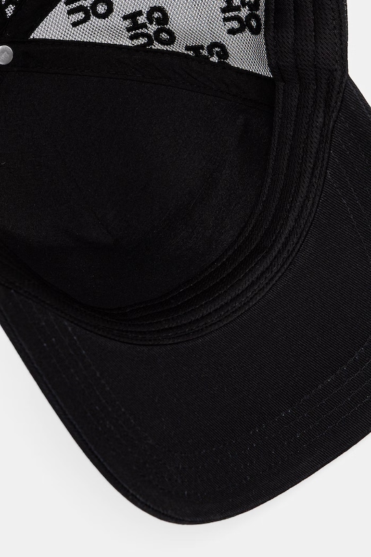 HUGO καπέλο trucker ανδρικό βαμβακερό Marsel-Trucker-SL μαύρο 50560454