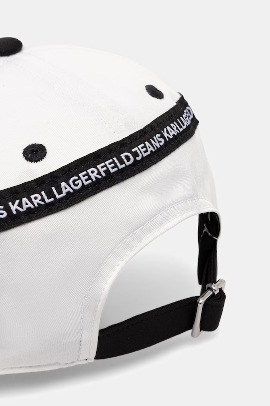 Akcesoria Karl Lagerfeld Jeans czapka z daszkiem męska A2M33028 biały
