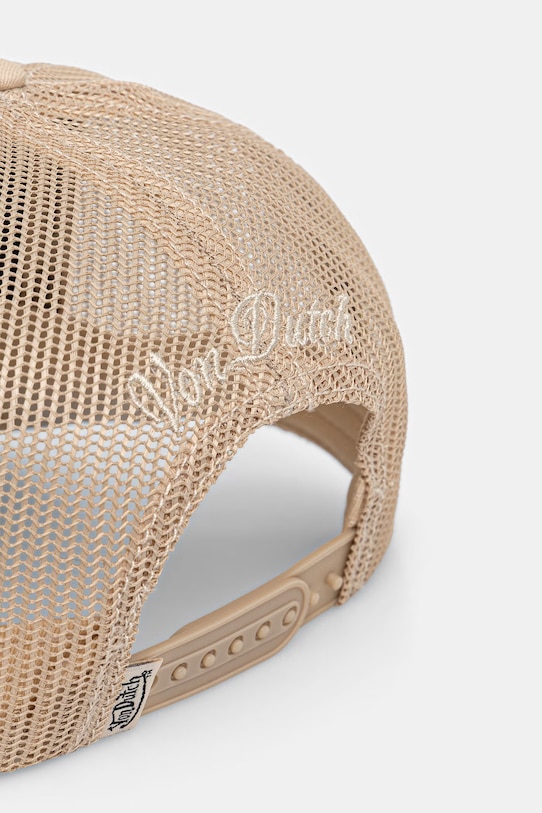 Akcesoria Von Dutch czapka z daszkiem męska bawełniana VD.1.CB.EMB beżowy