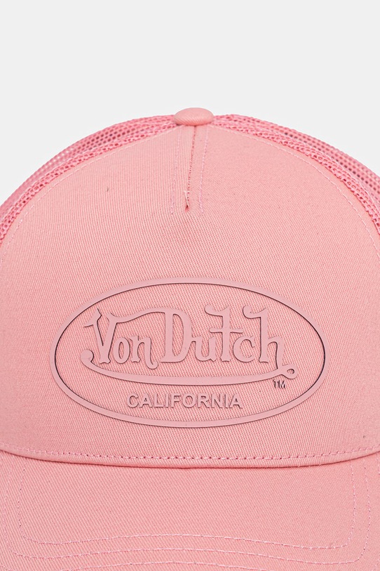 Von Dutch czapka z daszkiem męska bawełniana VD.1.CB.LOG różowy SS26