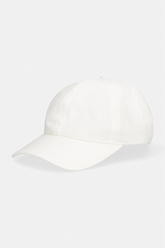 Gant czapka z daszkiem męska lniana beżowy 9901305