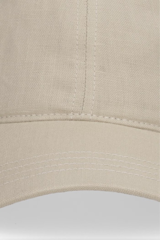 Gant czapka z daszkiem męska lniana 9901305 beżowy SS26