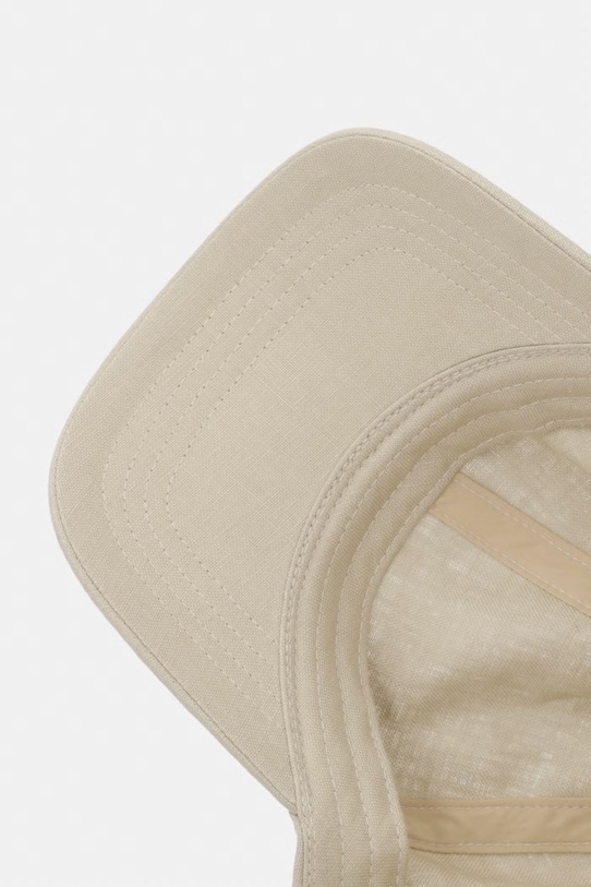 Gant czapka z daszkiem męska lniana beżowy 9901305