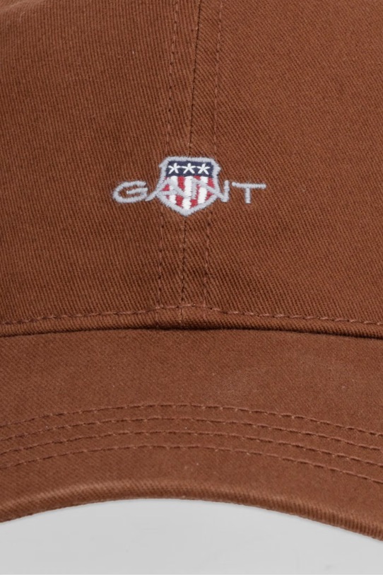 Gant czapka z daszkiem bawełniana 9901311 brązowy SS26
