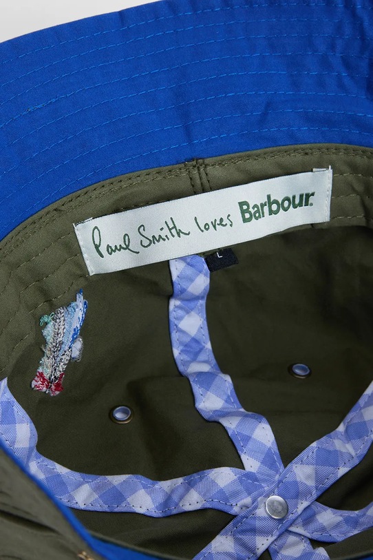Памучна шапка Barbour x Paul Smith 6 Panel MHA0965GN32