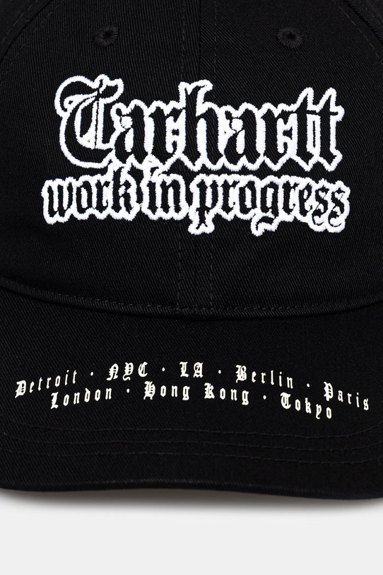 Carhartt WIP World Tour Cap czapka z daszkiem bawełniana męska I036341.0D2XX czarny SS26