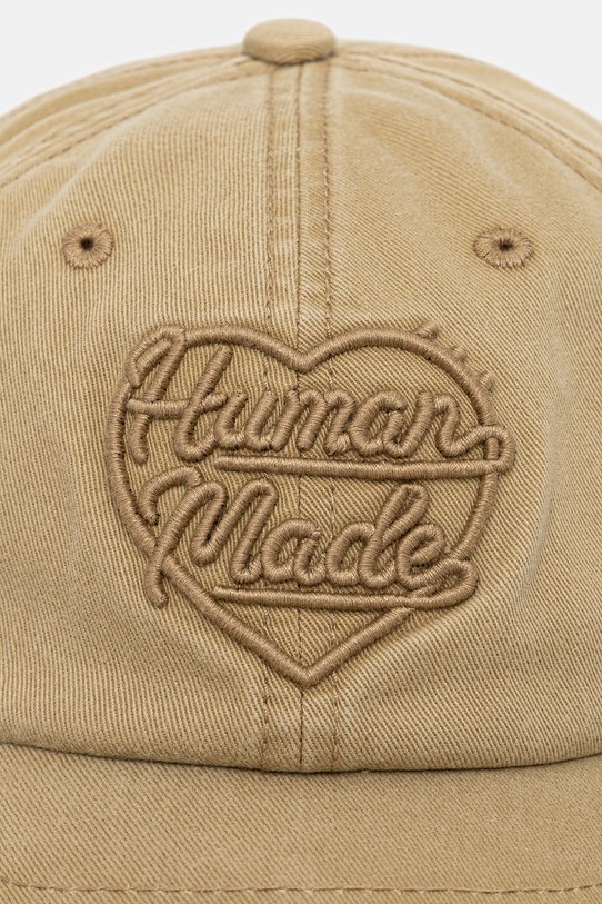 Human Made 6PANEL CAP baseball cap bawełniana damska HM31GD021 beżowy SS26