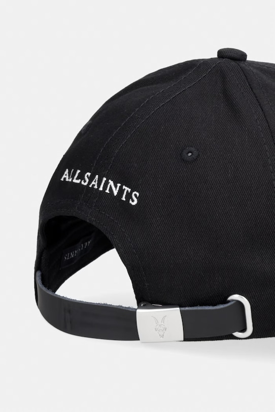 Doplňky AllSaints kšiltovka pánská bavlněná 29M009XE černá