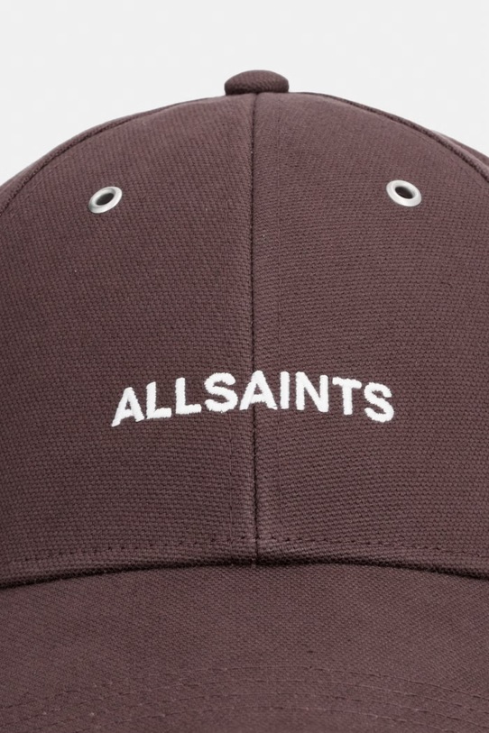 AllSaints czapka bejsbolówka męska bawełniana 29M014XE brązowy SS26