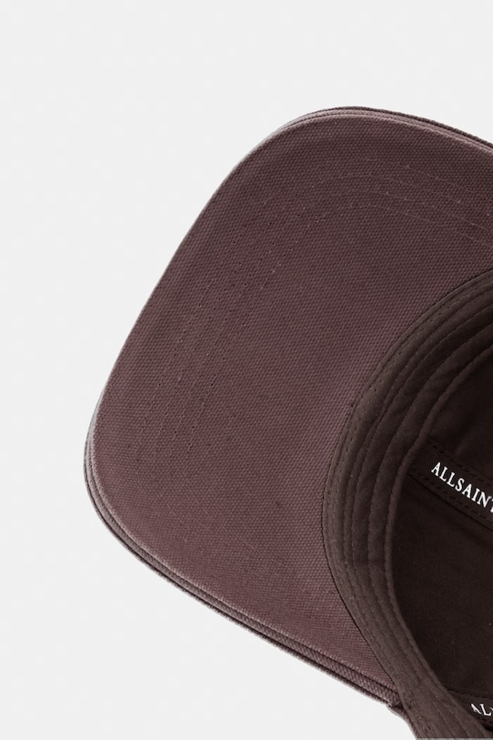 AllSaints czapka bejsbolówka męska bawełniana brązowy 29M014XE