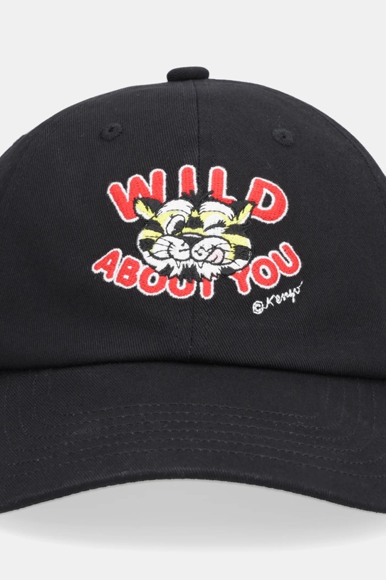 Kenzo czapka z daszkiem bawełniana FG58AC631F42 czarny SS26