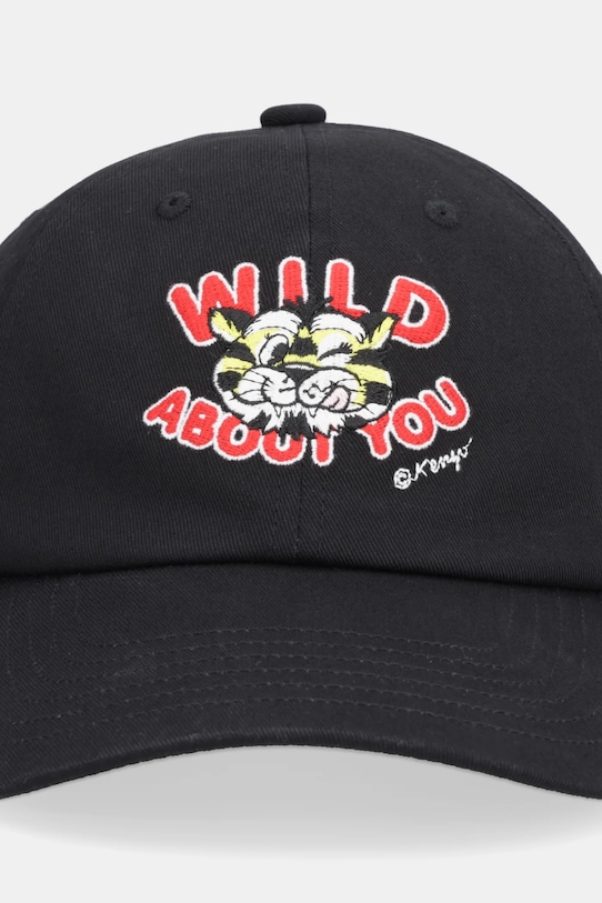 Kenzo czapka z daszkiem bawełniana FG58AC631F42 czarny SS26