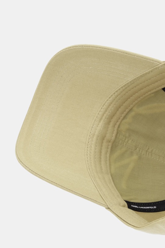 Karl Lagerfeld czapka z daszkiem bawełniana K/SIGNATURE zielony B1W33009