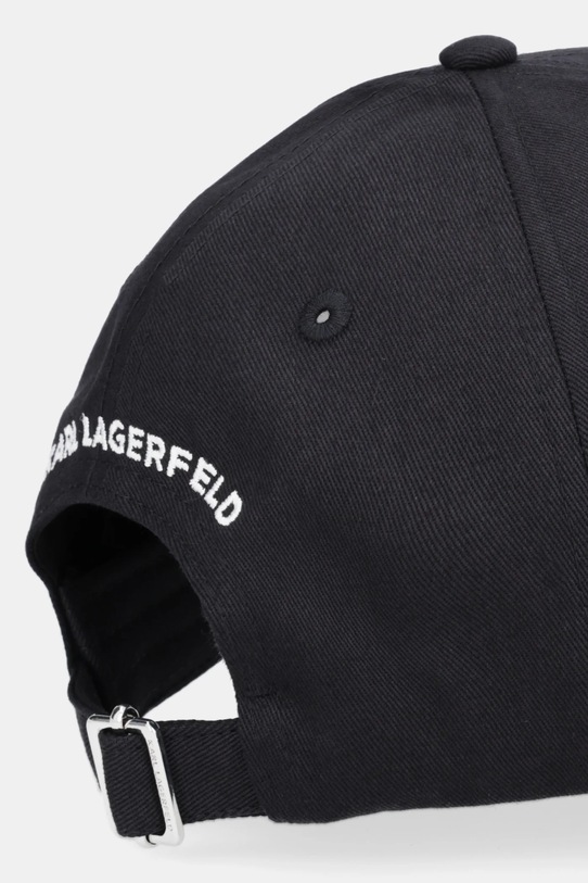 Akcesoria Karl Lagerfeld czapka z daszkiem bawełniana IKON B1W33018 czarny