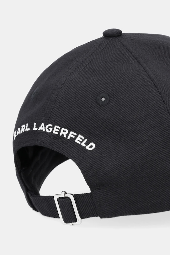 Doplňky Bavlněná baseballová čepice Karl Lagerfeld IKON B1W33019 černá
